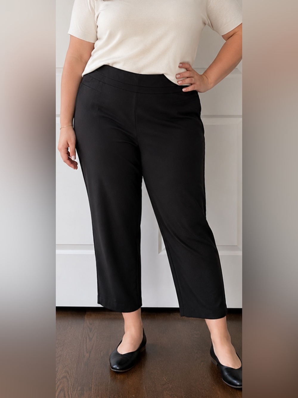 Zac & Rachel Women’s 3X Black Pull On Stretch Career Pants Ankle